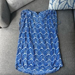 J.Crew Blue and White Beach Coverup